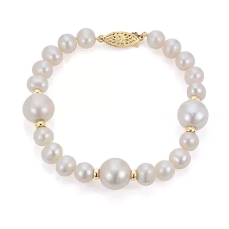 14KT Yellow Gold Freshwater Pearl Bracelet