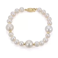 14KT Yellow Gold Freshwater Pearl Bracelet