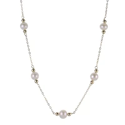 10KT Yellow Gold Freshwater Pearl Necklace