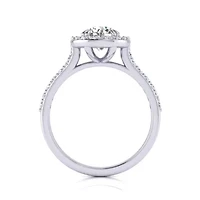 Lab Created 1 1/ ct. t.w. Grown Halo Diamond Engagement Ring 14K Gold