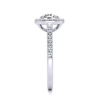 Lab Created 1 1/ ct. t.w. Grown Halo Diamond Engagement Ring 14K Gold
