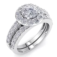Lab Created 2 1/4 ct. t.w. Round Shape Grown Diamond Bridal Set 14K Gold