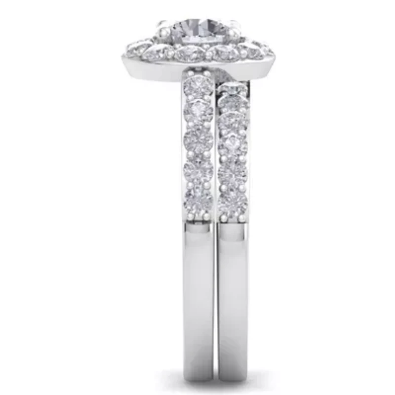 Lab Created 2 1/4 ct. t.w. Round Shape Grown Diamond Bridal Set 14K Gold