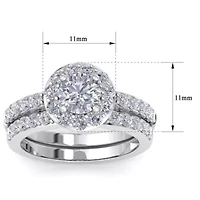 Lab Created 2 1/4 ct. t.w. Round Shape Grown Diamond Bridal Set 14K Gold
