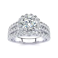 Lab Created 2 ct. t.w. Grown Halo Diamond Engagement Ring 14K Gold