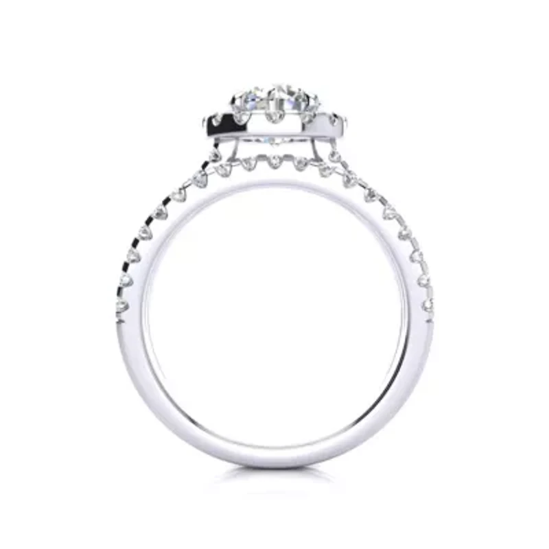 Lab Created 2 ct. t.w. Grown Halo Diamond Engagement Ring 14K Gold