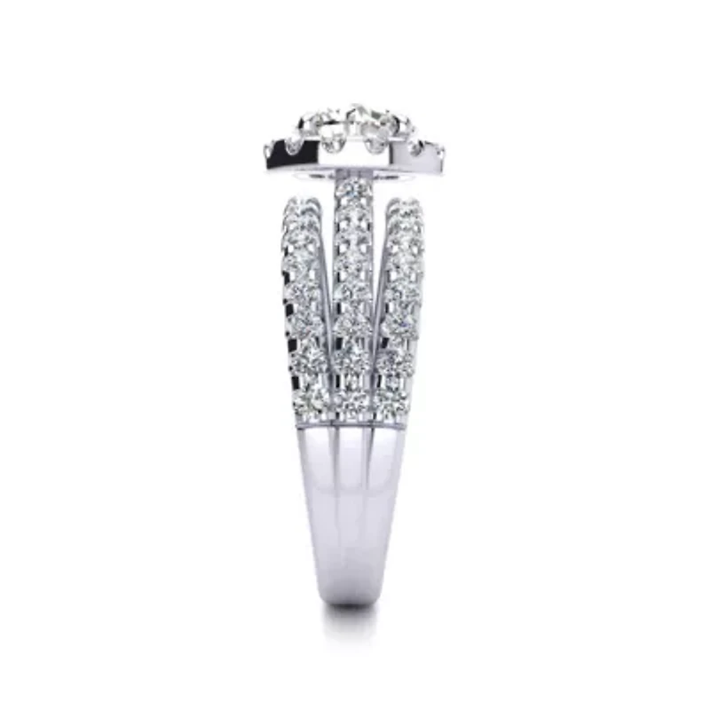 Lab Created 2 ct. t.w. Grown Halo Diamond Engagement Ring 14K Gold