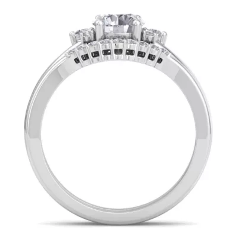 Lab Created 1 1/5 ct. t.w. Grown Diamond Bridal Set WIth Crown 14K Gold