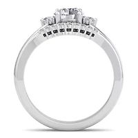 Lab Created 1 1/5 ct. t.w. Grown Diamond Bridal Set WIth Crown 14K Gold