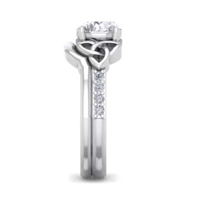 Lab Created 1 ct. t.w. Grown Diamond Claddagh Bridal Set 14K Gold