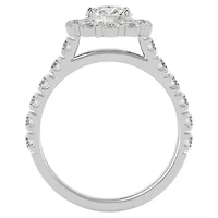2 ct. t.w. Halo Moissanite Engagement Ring 14 Karat Gold