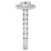 2 ct. t.w. Halo Moissanite Engagement Ring 14 Karat Gold