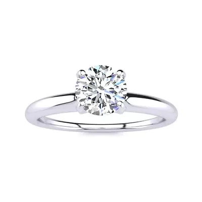 Lab Created 1/2 Carat Grown Diamond Solitaire Ring 14K Yellow Gold