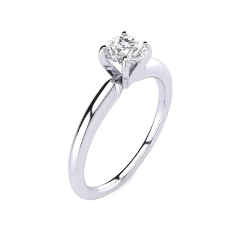 Lab Created 1/2 Carat Grown Diamond Solitaire Ring 14K Yellow Gold