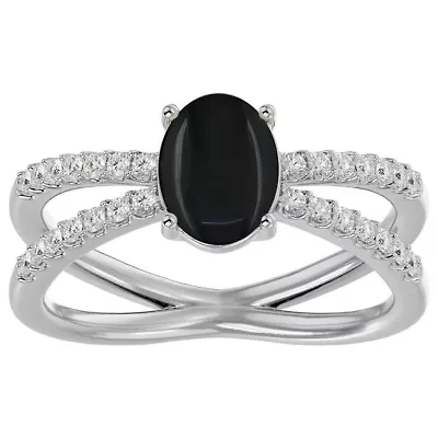 Lab Created 1 1/2 ct. t.w. Oval Shape Emerald and Halo Diamond Ring Sterling Silver