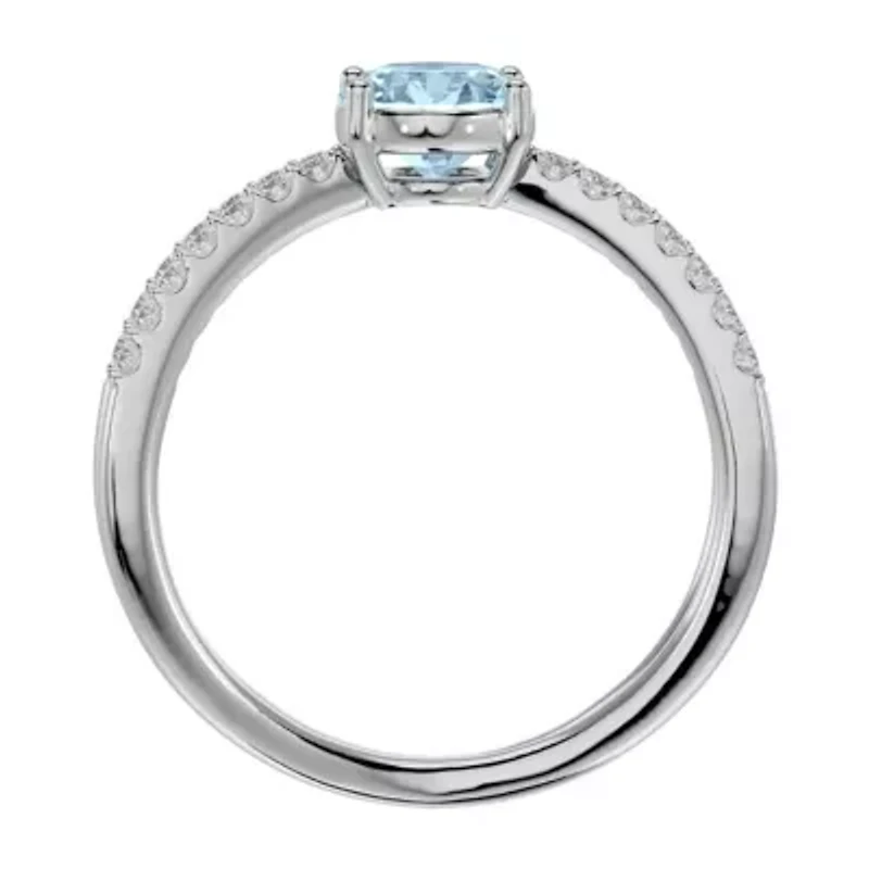 Lab Created 1 1/2 ct. t.w. Oval Shape Emerald and Halo Diamond Ring Sterling Silver