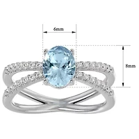 Lab Created 1 1/2 ct. t.w. Oval Shape Emerald and Halo Diamond Ring Sterling Silver