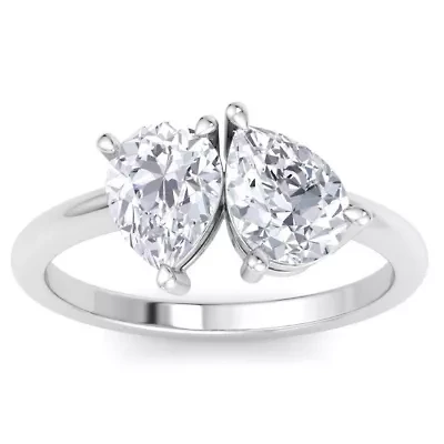 Lab Created 2 ct. t.w. Grown Diamond Toi Et Moi Ring, Pear-Pear, 14K Gold