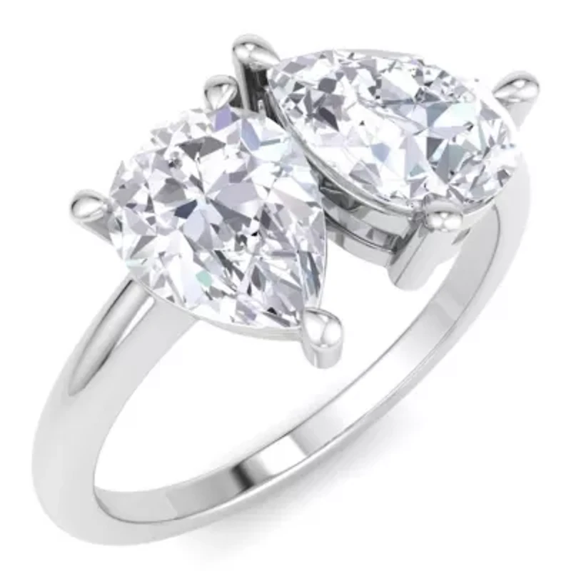 Lab Created 2 ct. t.w. Grown Diamond Toi Et Moi Ring, Pear-Pear, 14K Gold