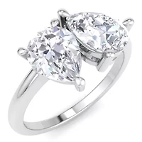 Lab Created 2 ct. t.w. Grown Diamond Toi Et Moi Ring, Pear-Pear, 14K Gold
