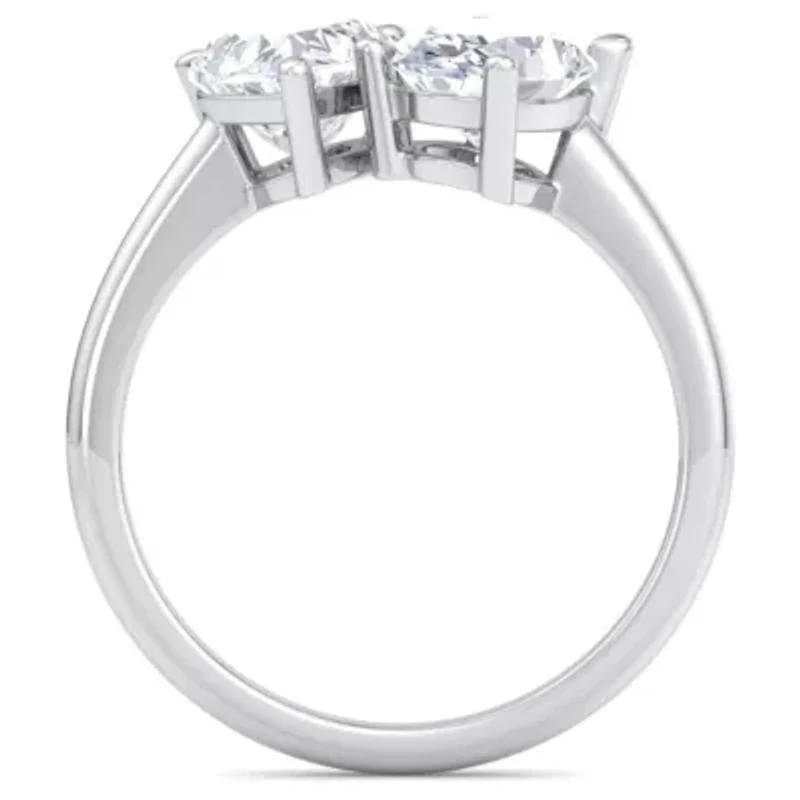 Lab Created 2 ct. t.w. Grown Diamond Toi Et Moi Ring, Heart-Oval, 14K Gold