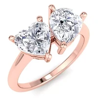 Lab Created 2 ct. t.w. Grown Diamond Toi Et Moi Ring, Heart-Pear, 14K Gold