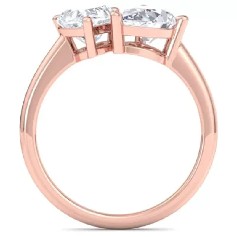 Lab Created 2 ct. t.w. Grown Diamond Toi Et Moi Ring, Heart-Pear, 14K Gold