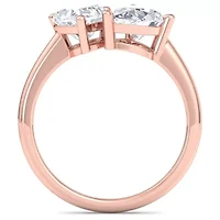 Lab Created 2 ct. t.w. Grown Diamond Toi Et Moi Ring, Heart-Pear, 14K Gold