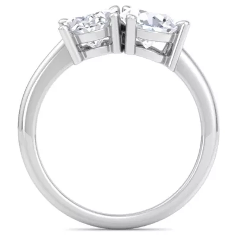 Lab Created 2 ct. t.w. Grown Diamond Toi Et Moi Ring, Oval-Pear, 14K Gold