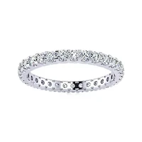 Lab Created ct. t.w. Round Grown Diamond Eternity Ring 14 Karat Gold