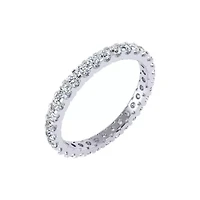 Lab Created ct. t.w. Round Grown Diamond Eternity Ring 14 Karat Gold