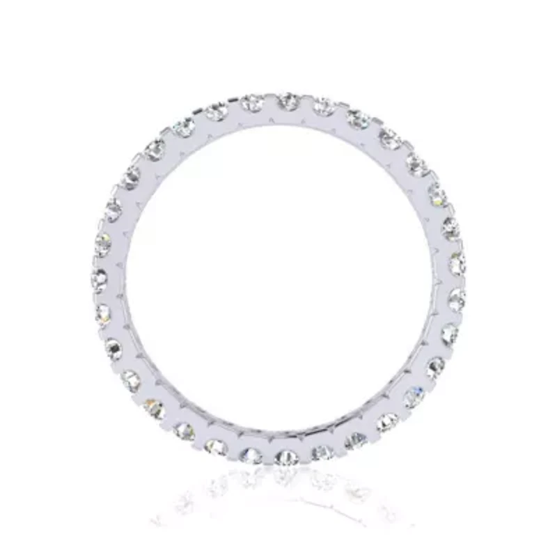 Lab Created ct. t.w. Round Grown Diamond Eternity Ring 14 Karat Gold