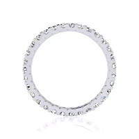 Lab Created ct. t.w. Round Grown Diamond Eternity Ring 14 Karat Gold