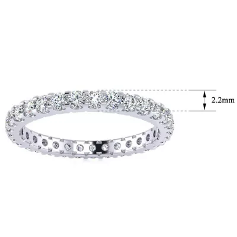 Lab Created ct. t.w. Round Grown Diamond Eternity Ring 14 Karat Gold