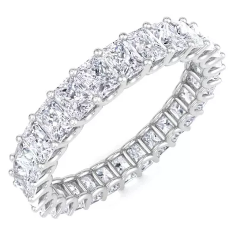Lab Created ct. t.w. Princess Cut Grown Diamond Eternity Ring 14 Karat Gold