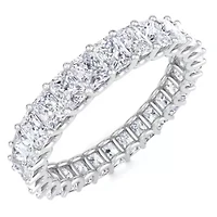 Lab Created ct. t.w. Princess Cut Grown Diamond Eternity Ring 14 Karat Gold