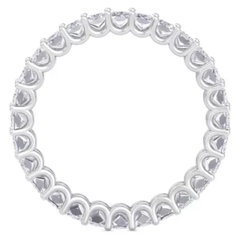 Lab Created ct. t.w. Princess Cut Grown Diamond Eternity Ring 14 Karat Gold