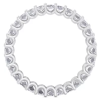 Lab Created ct. t.w. Princess Cut Grown Diamond Eternity Ring 14 Karat Gold