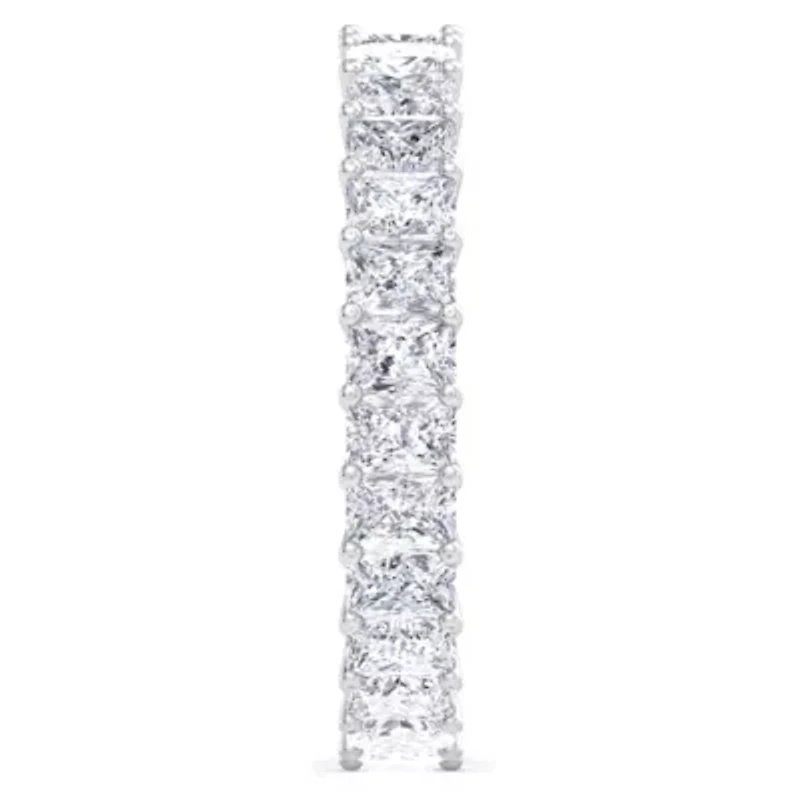 Lab Created ct. t.w. Princess Cut Grown Diamond Eternity Ring 14 Karat Gold