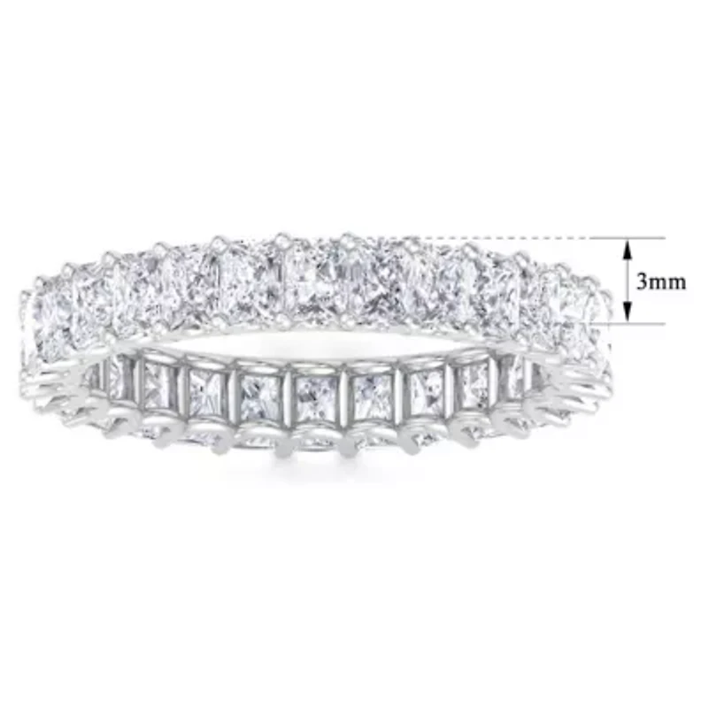 Lab Created ct. t.w. Princess Cut Grown Diamond Eternity Ring 14 Karat Gold