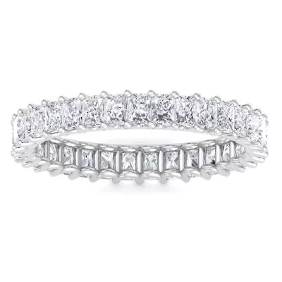 Lab Created ct. t.w. Princess Cut Grown Diamond Eternity Ring 14 Karat Gold