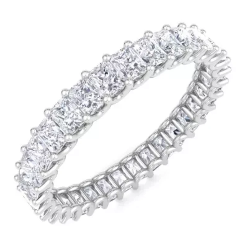 Lab Created ct. t.w. Princess Cut Grown Diamond Eternity Ring 14 Karat Gold