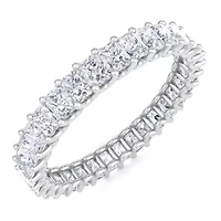 Lab Created ct. t.w. Princess Cut Grown Diamond Eternity Ring 14 Karat Gold