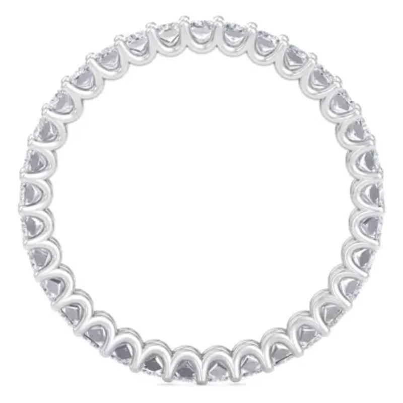 Lab Created ct. t.w. Princess Cut Grown Diamond Eternity Ring 14 Karat Gold
