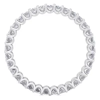 Lab Created ct. t.w. Princess Cut Grown Diamond Eternity Ring 14 Karat Gold