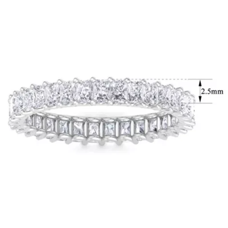 Lab Created ct. t.w. Princess Cut Grown Diamond Eternity Ring 14 Karat Gold