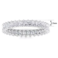 Lab Created ct. t.w. Princess Cut Grown Diamond Eternity Ring 14 Karat Gold