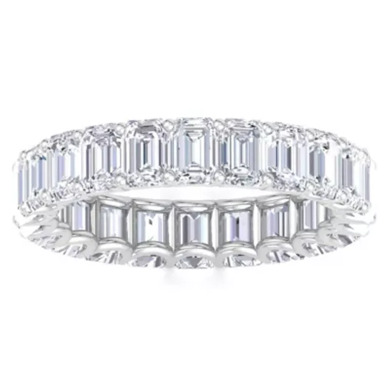 Lab Created / ct. t.w. Emerald Cut Grown Diamond Eternity Ring 14 Karat Gold