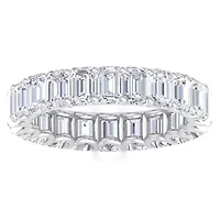Lab Created / ct. t.w. Emerald Cut Grown Diamond Eternity Ring 14 Karat Gold