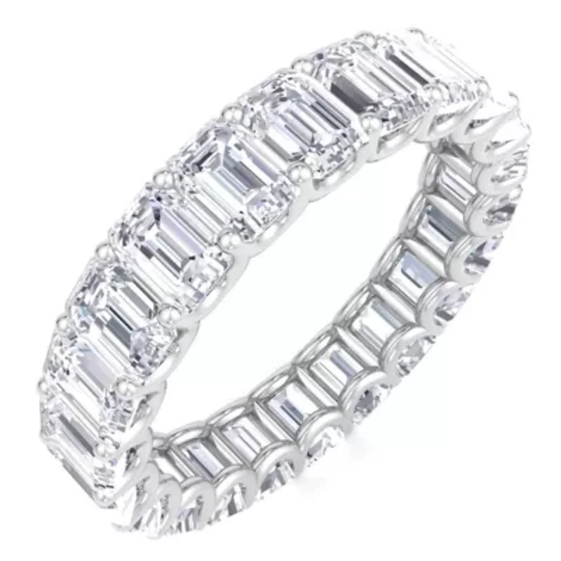 Lab Created / ct. t.w. Emerald Cut Grown Diamond Eternity Ring 14 Karat Gold